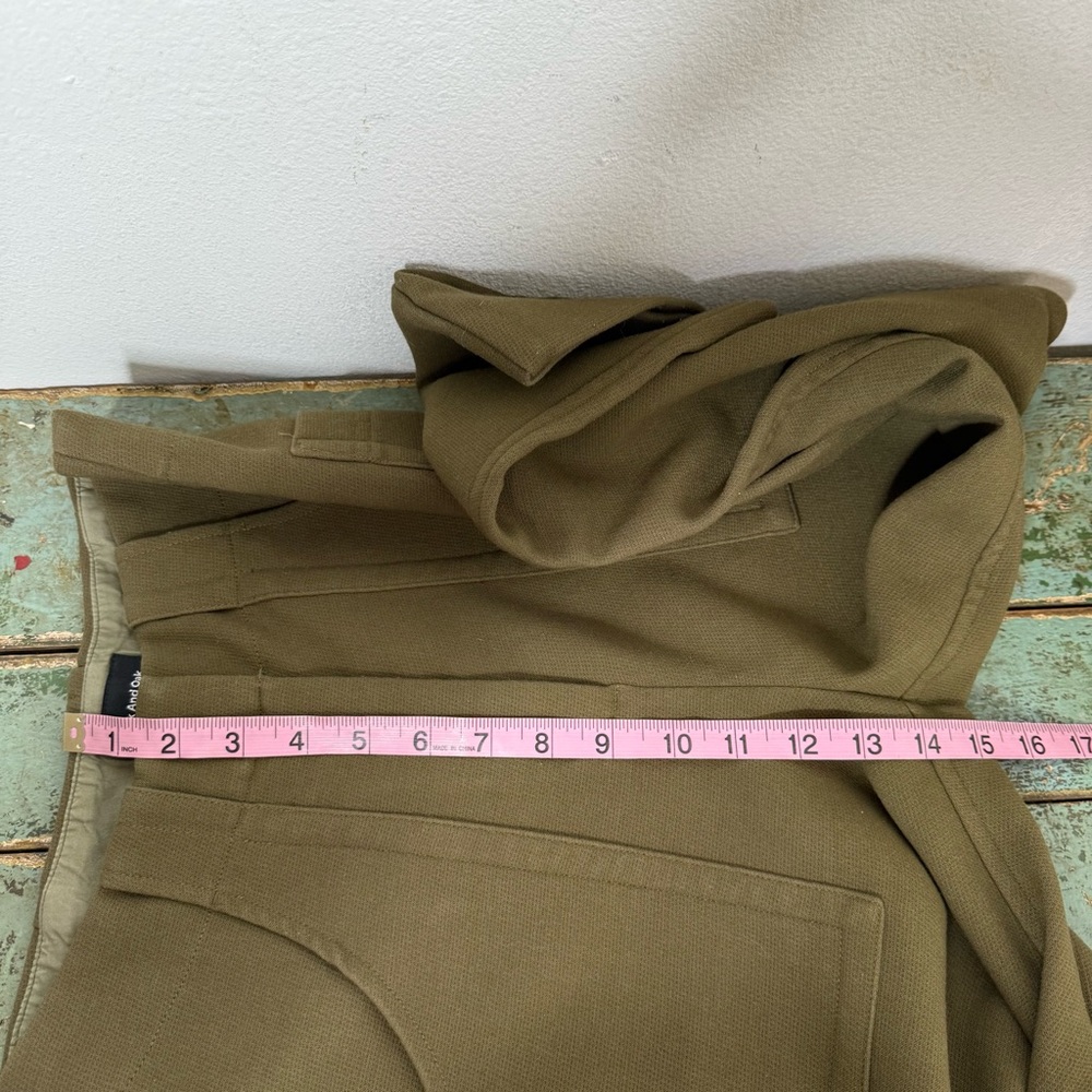 Frank and Oak The Utility Alice Straight Pant in Dark Olive Sz 6 Minimalist - Picture 15 of 16